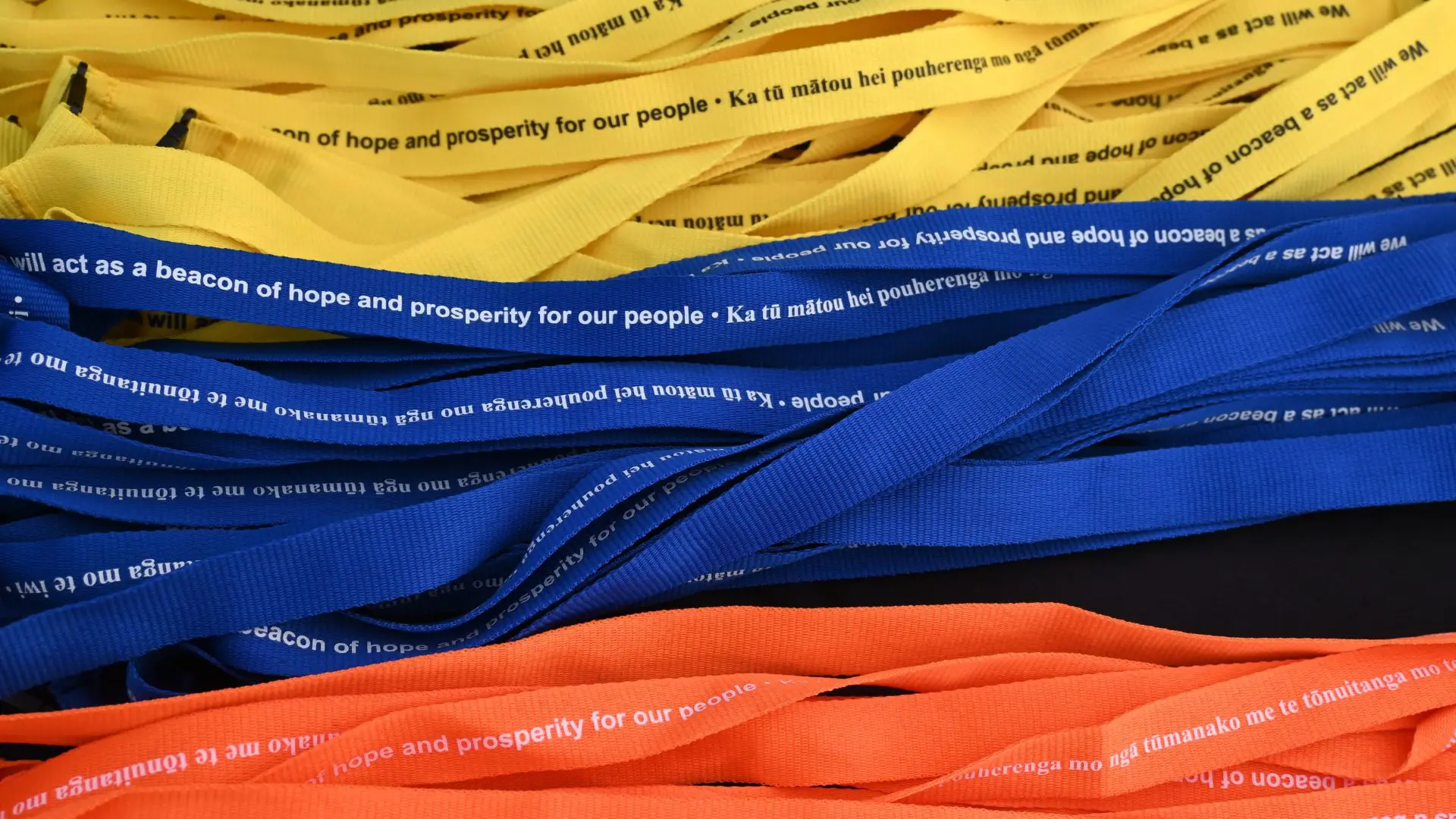 Lanyards Yellow, Blue, Orange Hastings Resized